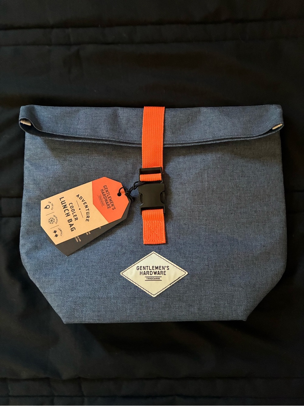 Men Hardware blue cooler lunch bag